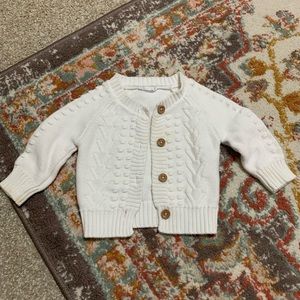 Jamie kay white cardigan sweater 3-6 months